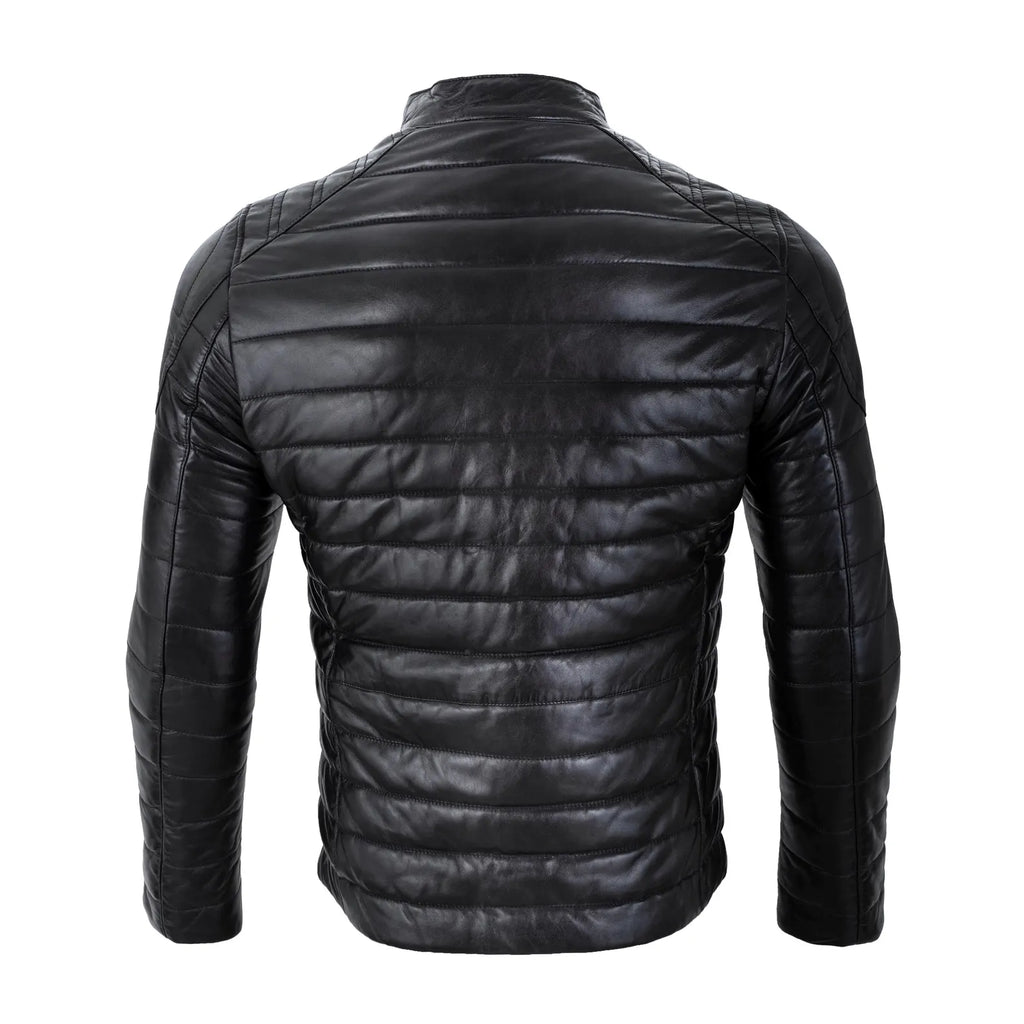 Full Grain Quilted Sheep Skin Leather Jacket Monza Quilted