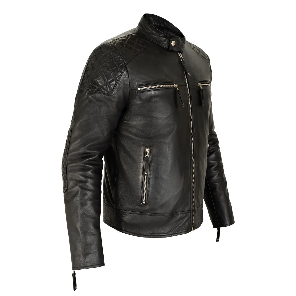 Valentino Full Grain Black Sheepskin Mens Leather jacket