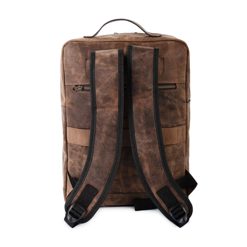 Metropolitan Top Grain Crazy Horse Cowhide Leather Backpack.