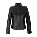 The Astrid Full Grain Black Sheepskin Ladies Leather jacket