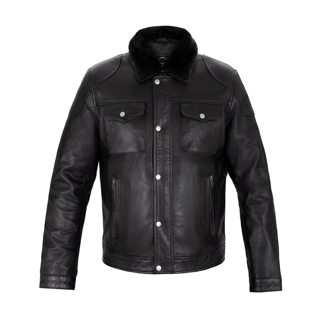 Sheep Skin full grain Leather Jacket The Trucker