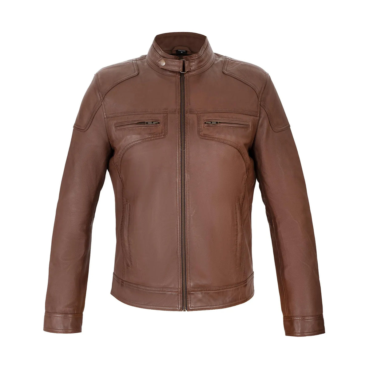 Sheep Skin full grain Leather Jacket - Brown No line